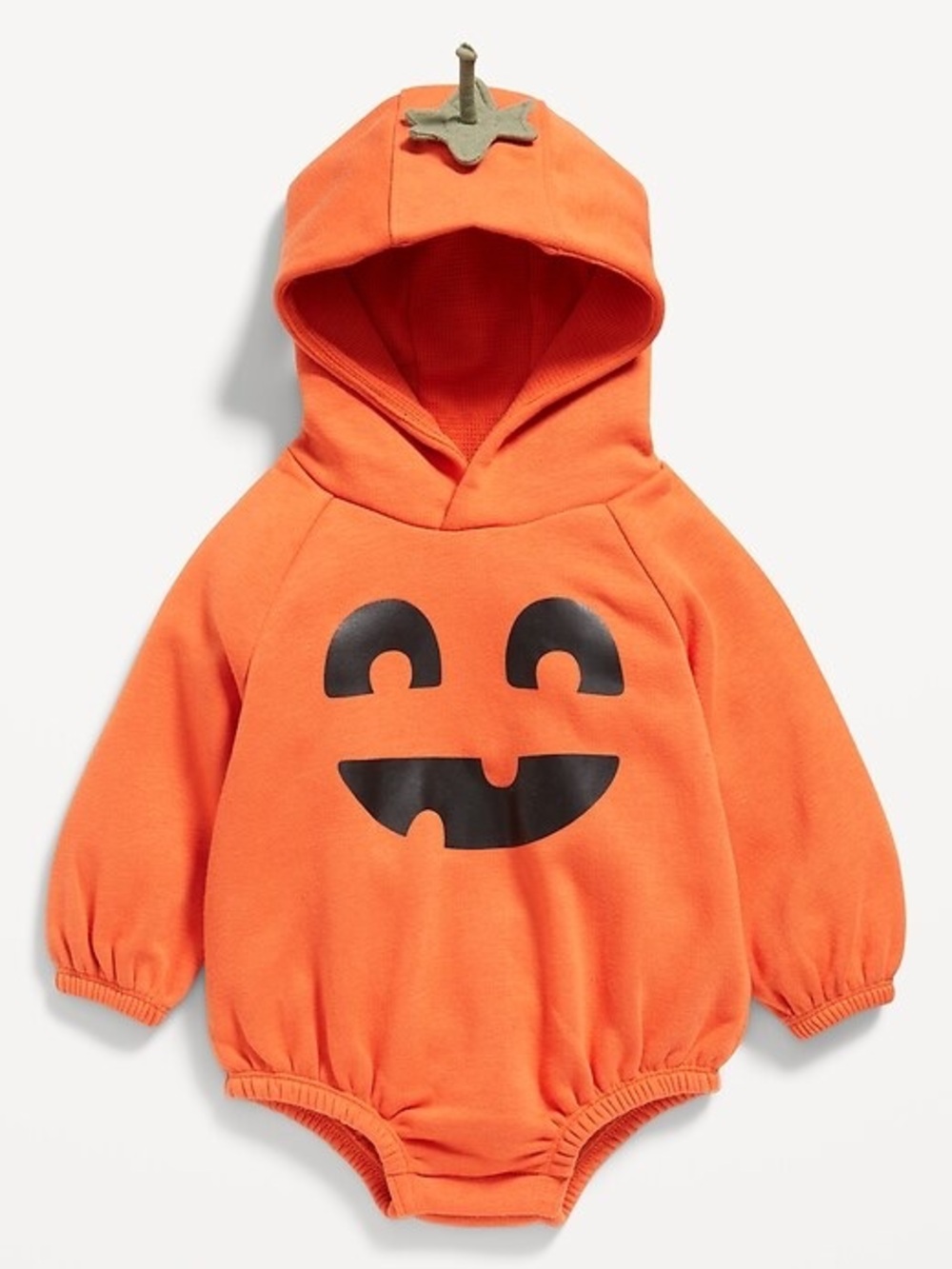 Old Navy Unisex Jack-o-lantern Hooded Graphic One-Piece Romper Baby Costume NEW